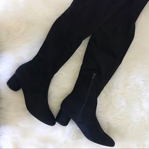 Black over the knee boots